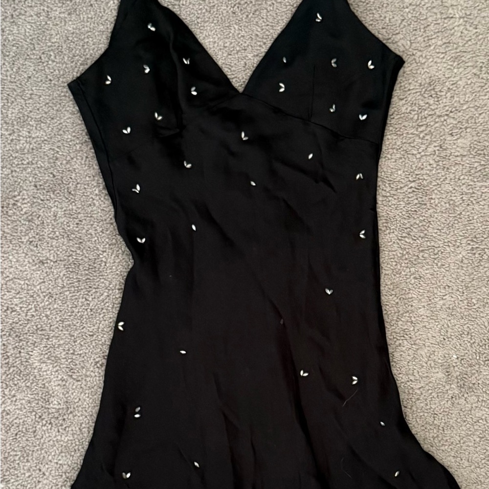 ZARA Black Dress with White Accents